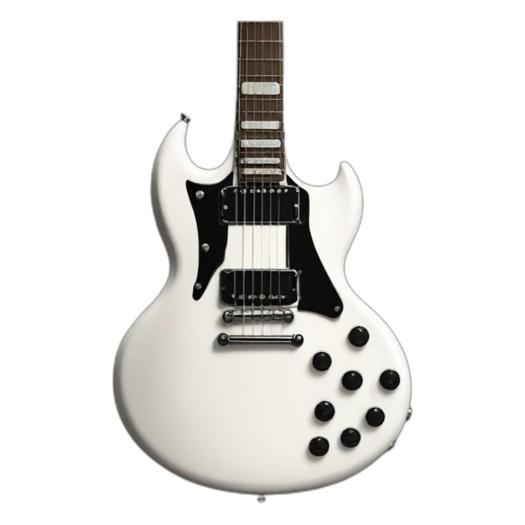 Gibson SG blanca sticker