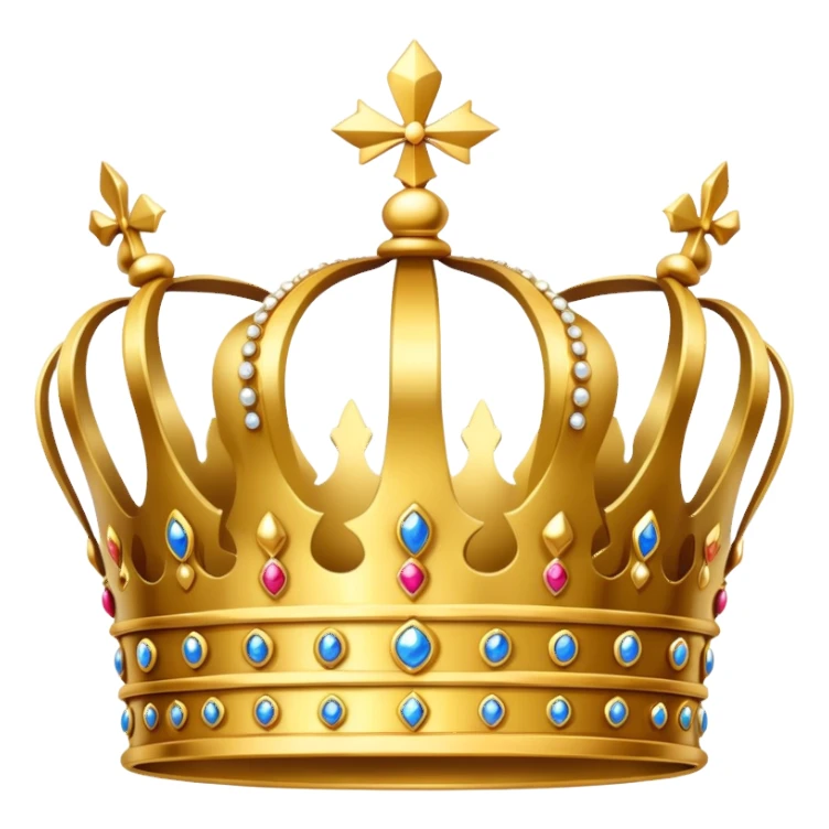 golden royal crown sticker