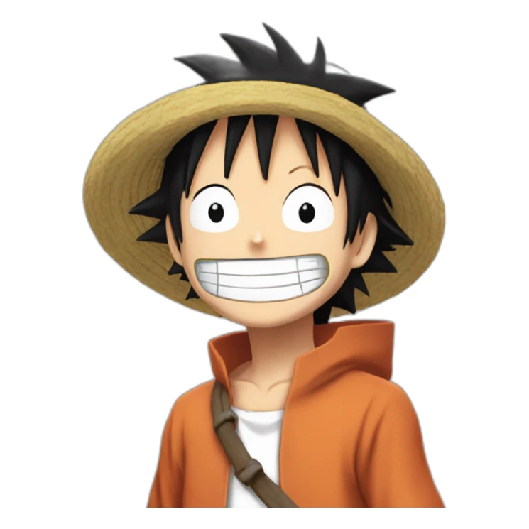 Luffy qui embrasse Naruto sticker