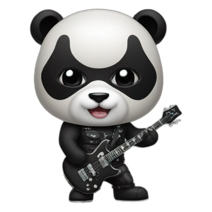 heavy metal panda sticker