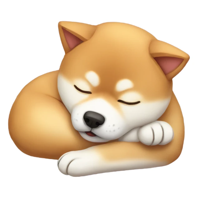 Cute Shiba Inu sleeping sticker