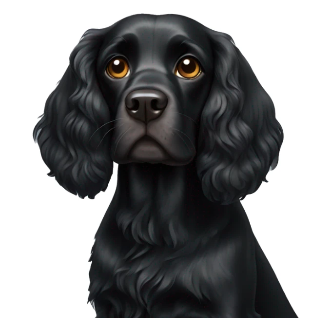 Black Spaniel Dog sticker