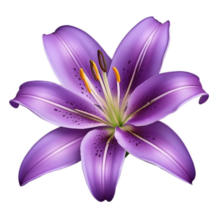 Purple lily flower sticker