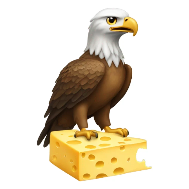 Eagle covered in cheese  sticker