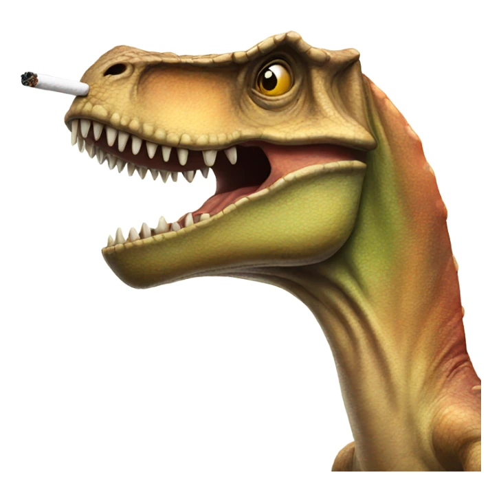 dinosaur smoking sticker