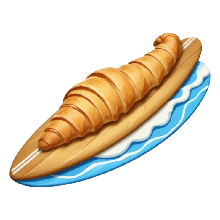 Croissant on the surfboard sticker