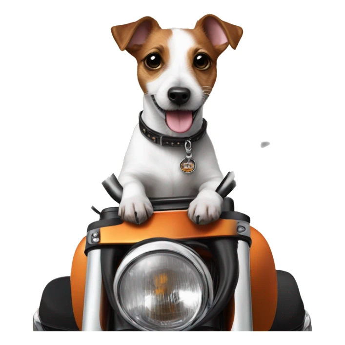 jack russell on harley davidson sticker