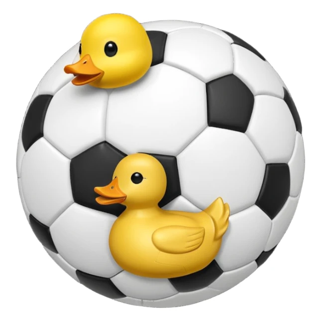Soccer ball duck sticker