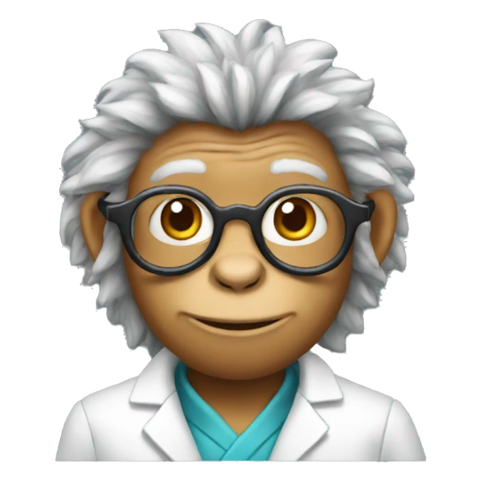 macaque scientist sticker