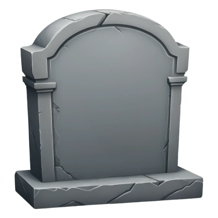 generate a very realistic tombstone sticker