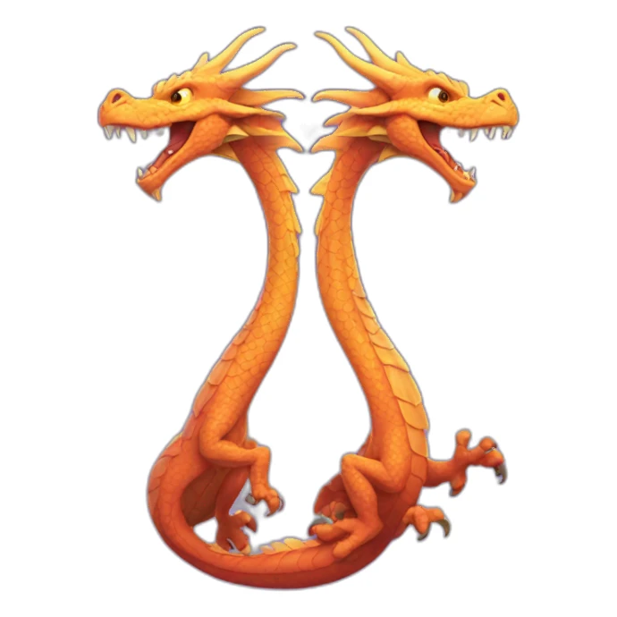 Two headed dragon sticker