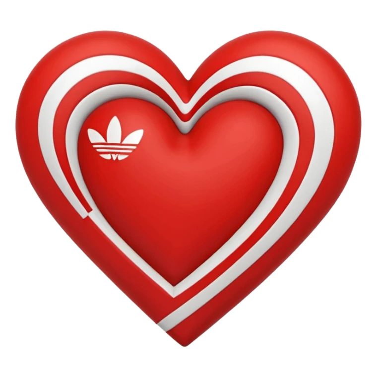 Adidas stripes heart sticker