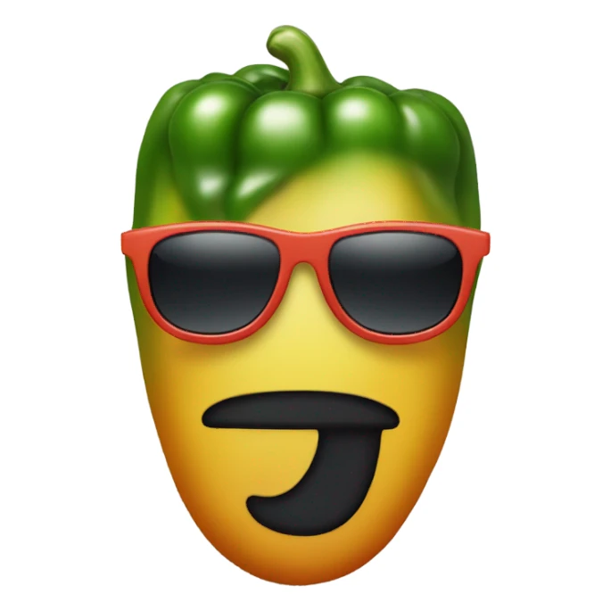 Pepper with sunglasses sticker