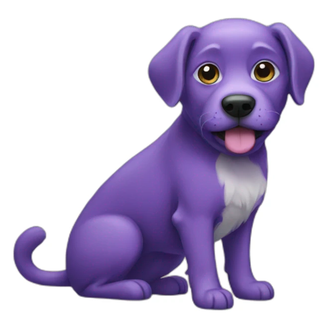 purple-dog sticker