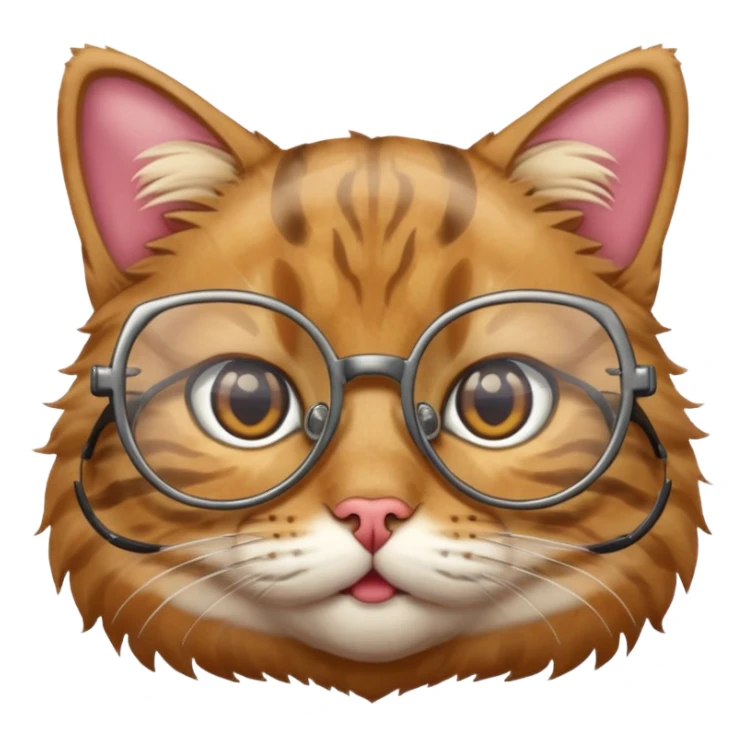 Gato con lentes sticker