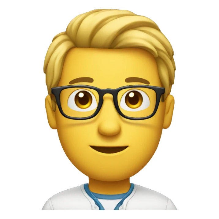 nerd emoji holding up their glasses sticker