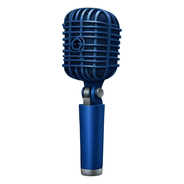 dark blue hand microphone  sticker