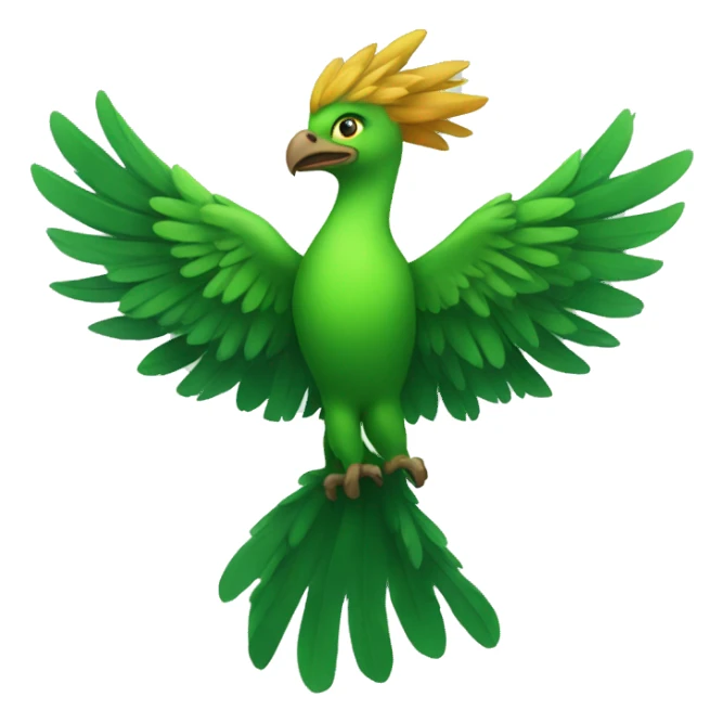 Green phoenix sticker