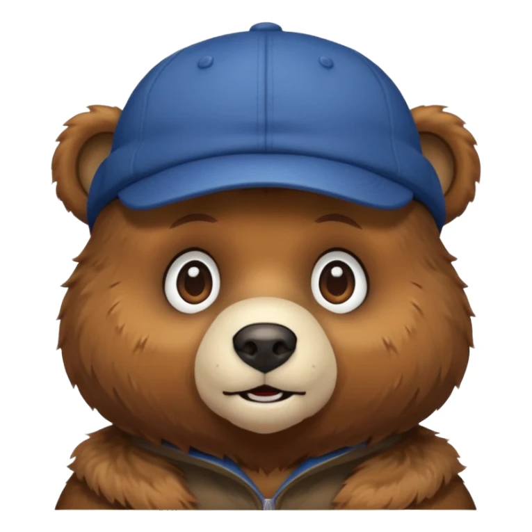 Bear with cap sticker