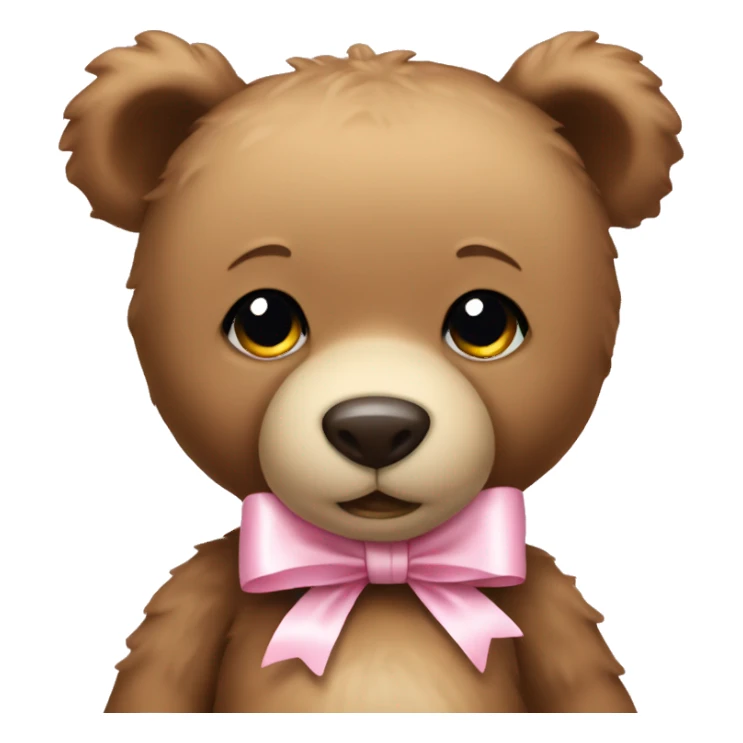 Teddy bear with light pink bow  sticker