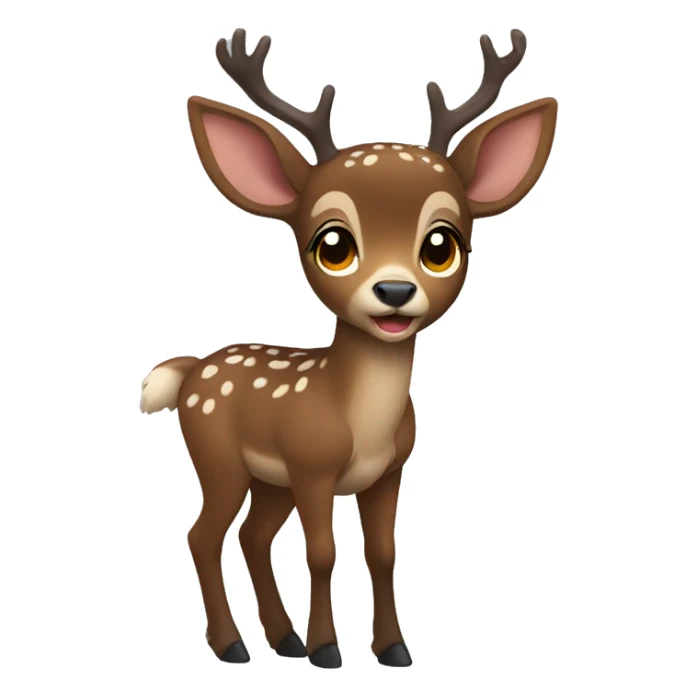 dark brown fawn deer sticker