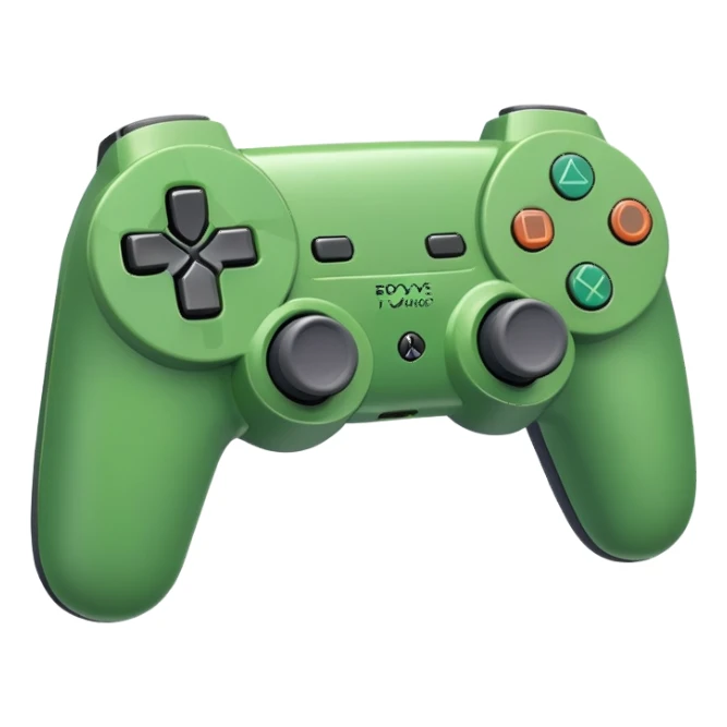 a green playstation mando  sticker