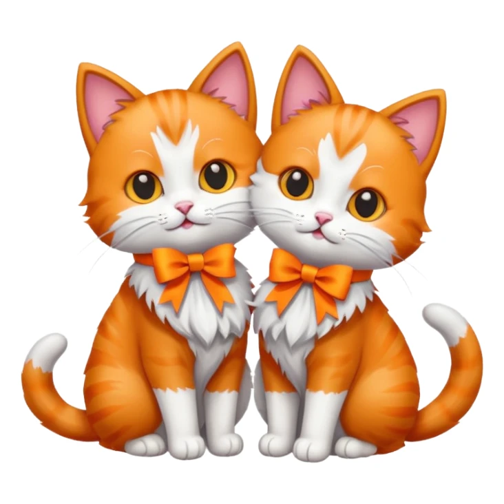 cats with ribbon sticker