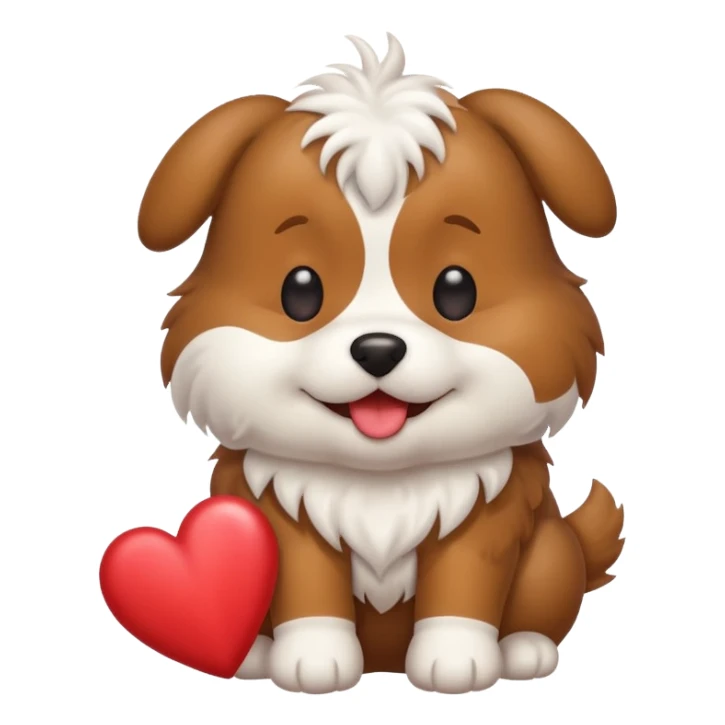 Dog pooping hearts sticker