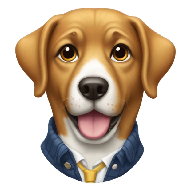 Preppy dog sticker