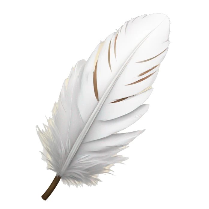 A few white feathers flying sticker