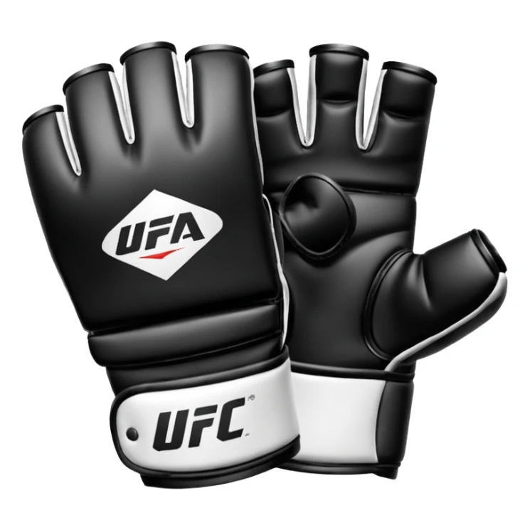 Black and white UFC mma Glove sticker