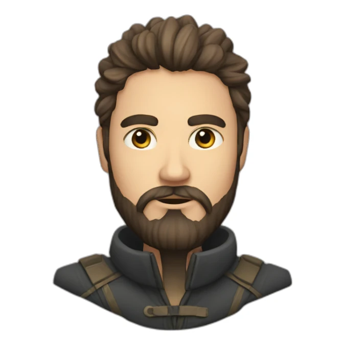 Janibek Maxatov with beard sticker