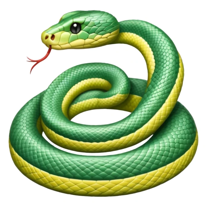 A pastel green snake sticker
