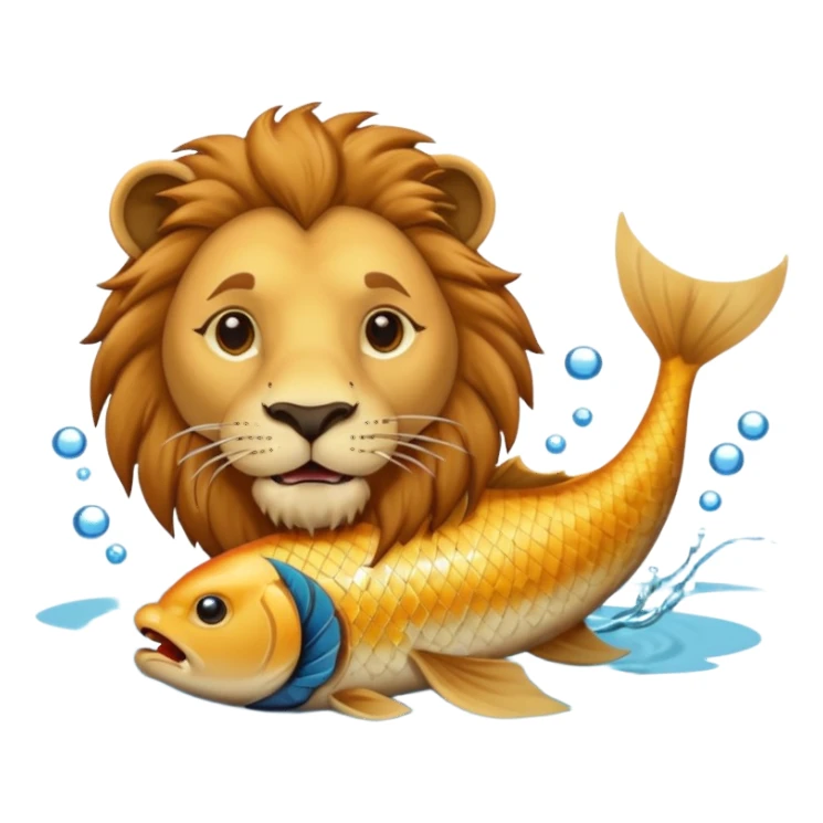 lion fishing sticker