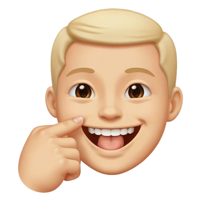 Emoji biting finger sticker
