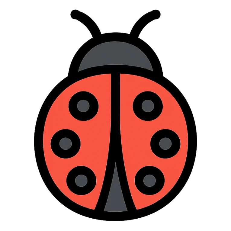ladybug without legs sticker