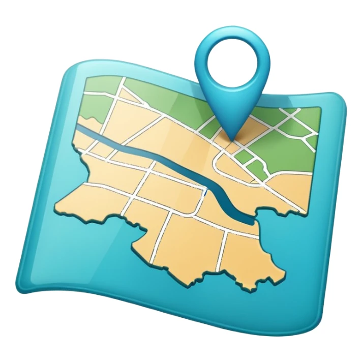 cyan-colored map icon sticker