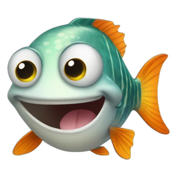 Happy fish sticker