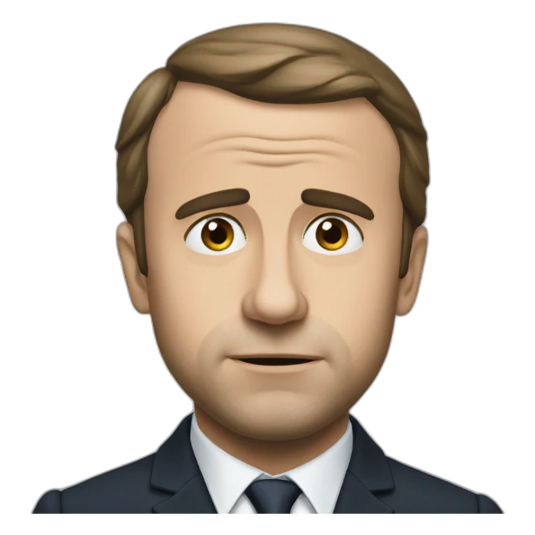 macron tres triste sticker