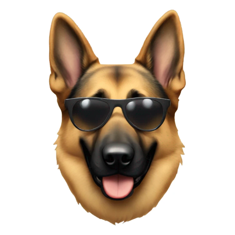 German shepherd wearing sunglasses sticker