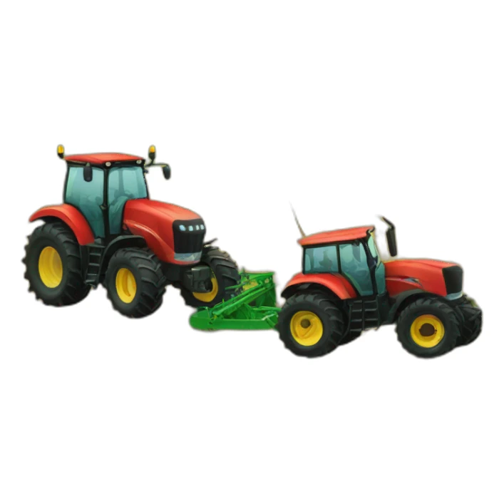 crops and tractors sticker