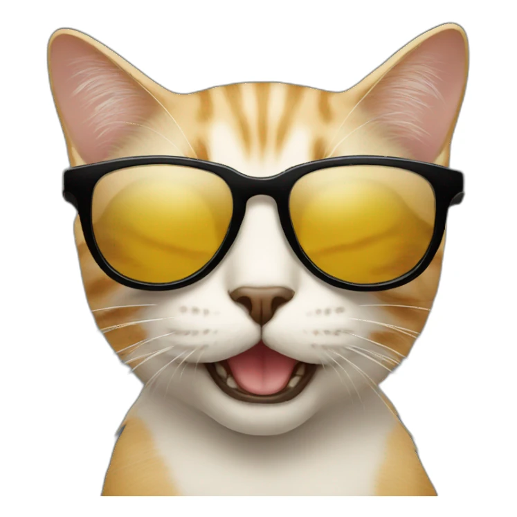 Cat with sunglasses sticker