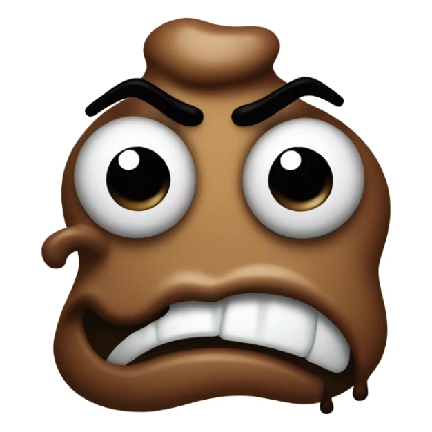 stinky angry poop sticker