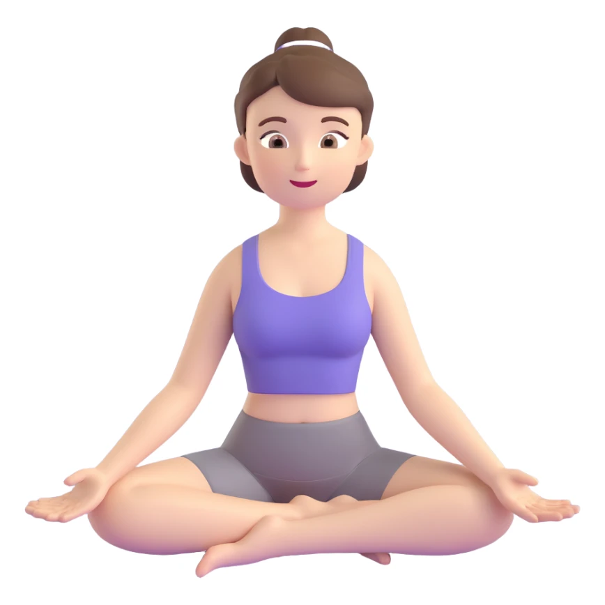 person doing classic Pilates teaser pose, serene expression, neutral background sticker