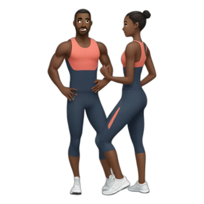 couple training together sticker