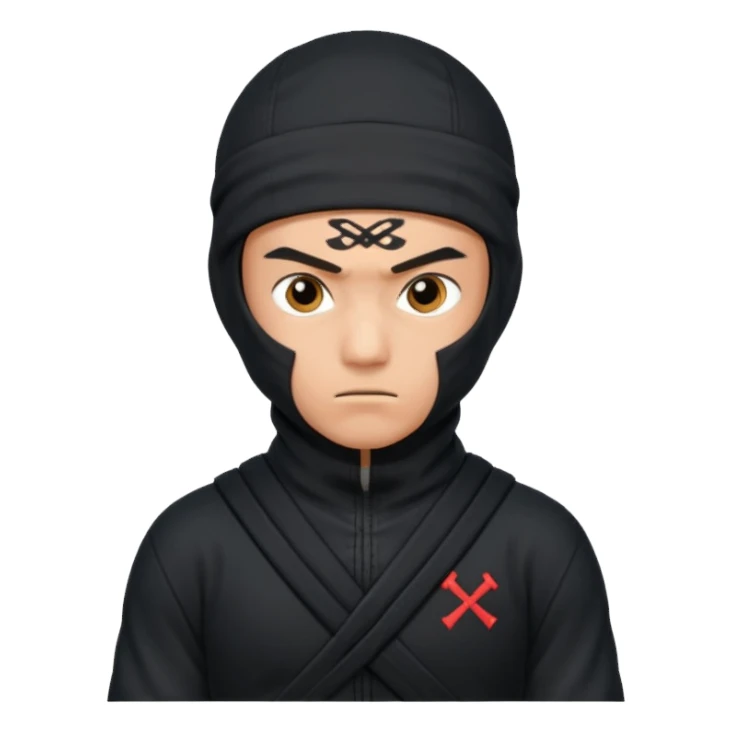 Ninja with MB written on it sticker