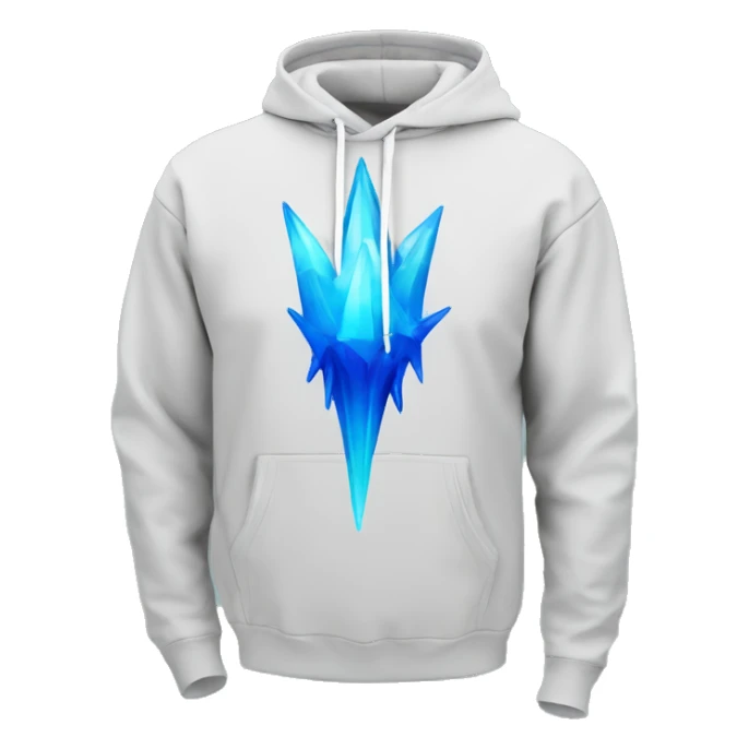 blue crystal spikes on hoodie sticker