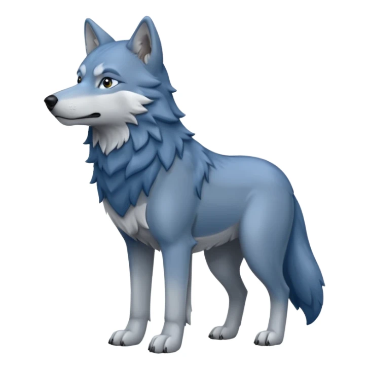 blue wolf sticker