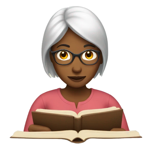 Woman reading  sticker