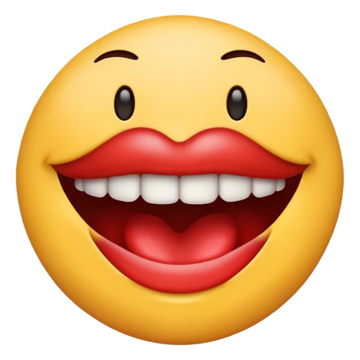 Emoji biting lip sticker